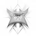 cross with gods creation wording  tattoo design idea