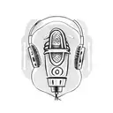 tribal tatoo with headphones and microphone tattoo design idea