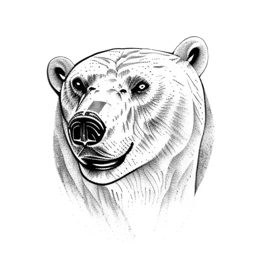 polar bear tattoo design idea
