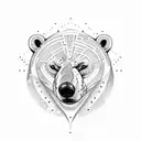 polar bear tattoo design idea