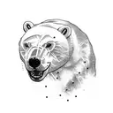 polar bear tattoo design idea