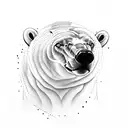 polar bear tattoo design idea