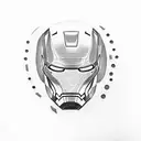 Iron man heart tattoo design idea