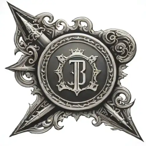 three percenter embossed   tattoo design idea