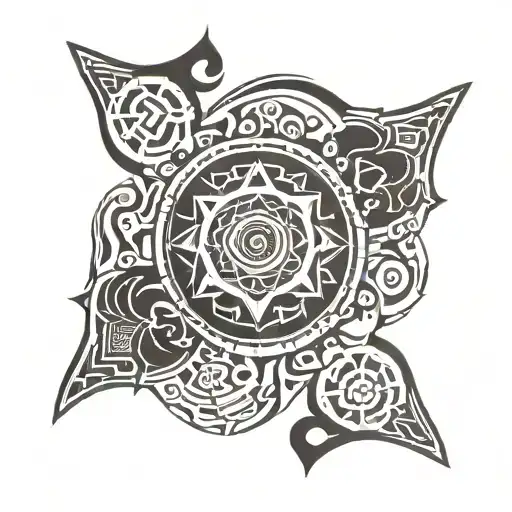 chakra symbols tattoo design idea