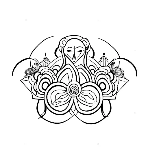 concha tattoo design idea