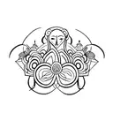 concha tattoo design idea