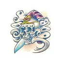 concha tattoo design idea
