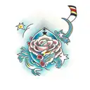 concha tattoo design idea