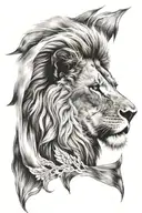 Lion head tattoo design idea