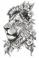 Lion head tattoo design idea