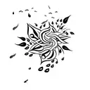 no rain no flowers stem tattoo design idea