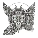 Gitxsan totem pole sleeve  tattoo design idea