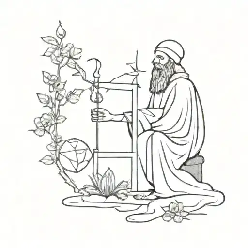 the hermit tarot card tattoo design idea