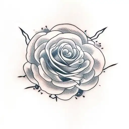 Buy Rose on Fire Temporary Tattoo set of 2 Online in India - Etsy