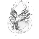 Feather with the Text "Trust the process" tattoo design idea