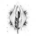 Feather with the Text "Trust the process" tattoo design idea