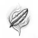 Feather with the Text "Trust the process" tattoo design idea