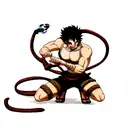 handsome Luffy gear 4th snake man  tattoo design idea