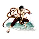 handsome Luffy gear 4th snake man  tattoo design idea