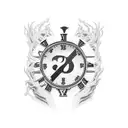 3 bands with roman numerals in between each one (2016) (2018) (2020) tattoo design idea