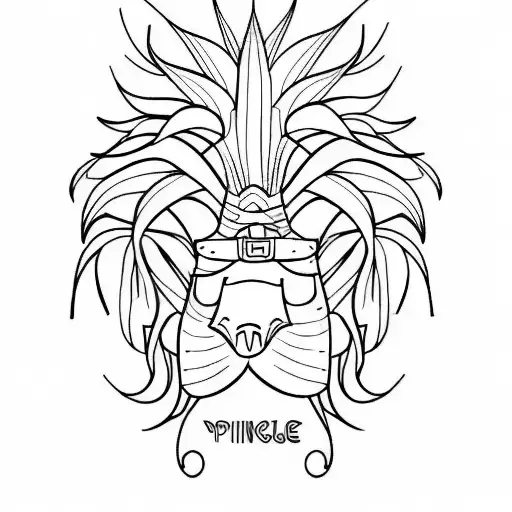Pineapple tattoo design idea