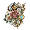 eight stones tattoo design idea
