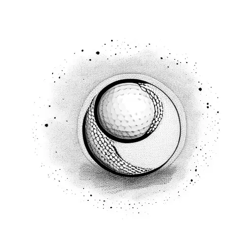 golf ball with wings  tattoo design idea