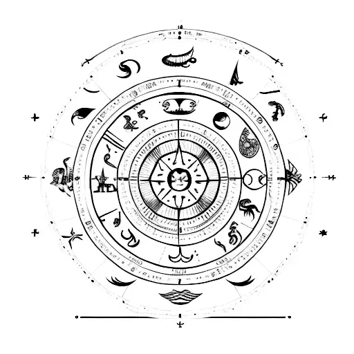 astrology tattoo design idea