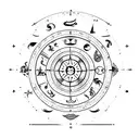 astrology tattoo design idea