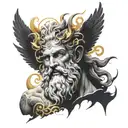 zeus and divine tattoo design idea