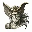 zeus and divine tattoo design idea