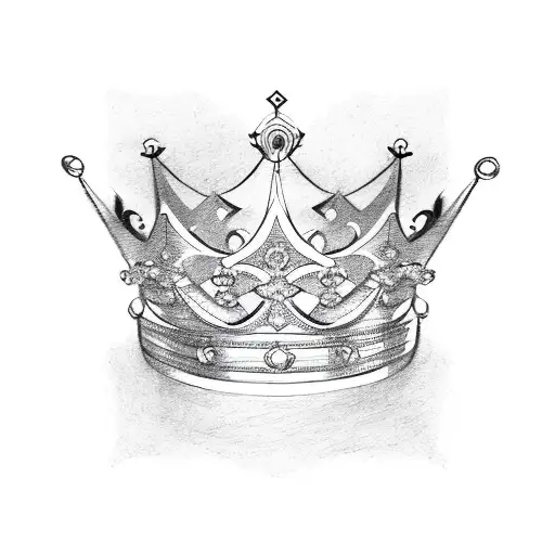 princess crown tattoo design idea