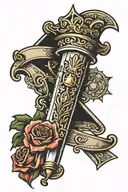 sword of Damocles tattoo design idea