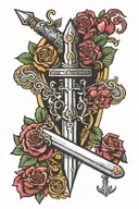 sword of Damocles tattoo design idea