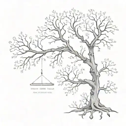 tree with dna stem and phylogenetic branch  tattoo design idea