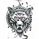 Panther tattoo design idea