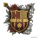 barcelona crest tattoo design idea
