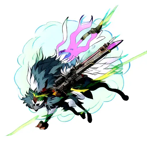 A mythical creature combining a weapon and an animal tattoo design idea
