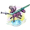 A mythical creature combining a weapon and an animal tattoo design idea