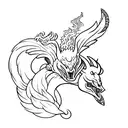 A mythical creature combining a weapon and an animal tattoo design idea