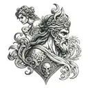 GREEK MYTHOLOGY WITH HADES SYMBOLS tattoo design idea