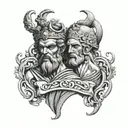 GREEK MYTHOLOGY WITH HADES SYMBOLS tattoo design idea