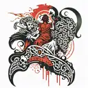 GREEK MYTHOLOGY WITH HADES SYMBOLS tattoo design idea