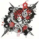 GREEK MYTHOLOGY WITH HADES SYMBOLS tattoo design idea