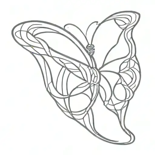 Butterfly wing Snake intertwined tattoo design idea