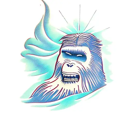 bigfoot tattoo design idea