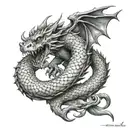 Dragon bracelet  tattoo design idea