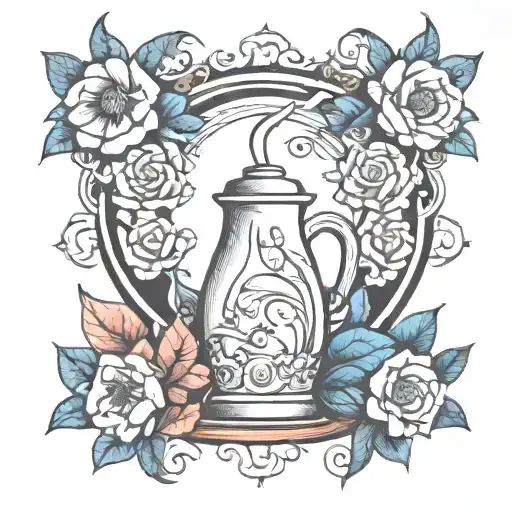 milk carton tattoo design idea