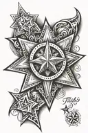 Texas star tattoo design idea